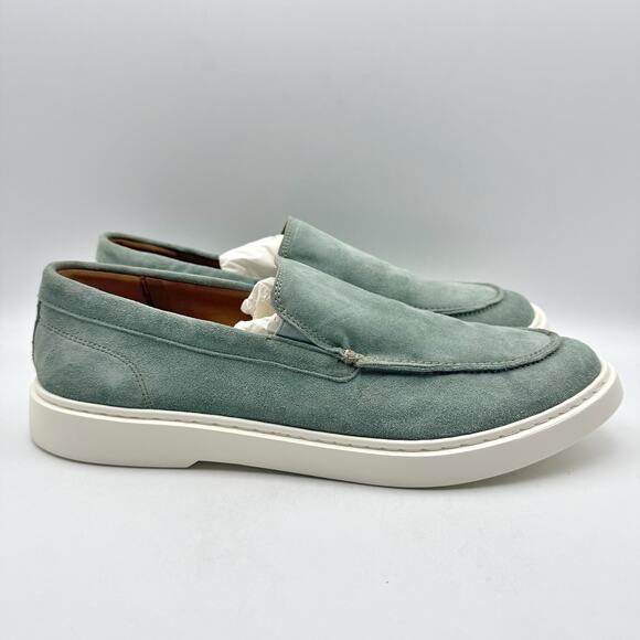 Allen Edmonds Mens Hayes Venetian Oxfords US 12 D Sage Green Suede GUC - Picture 3 of 15